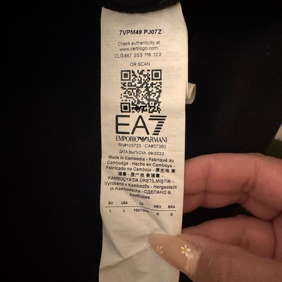 Emporio Armani Black and White Kids Hoodie - Picture 8 of 9